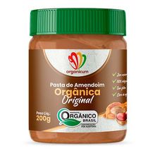 Pasta de Amendoim Orgânica Integral 200g Organicum